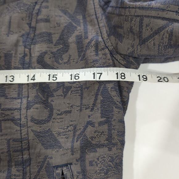 Krizia Jeans Jacket Women's Vintage Size 10 Gray Taupe Double Zip Pockets Moto - Picture 16 of 16